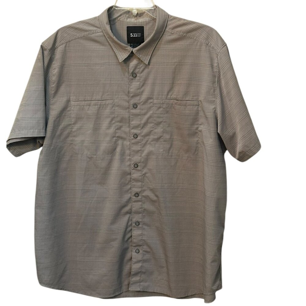 5.11 Tactical Ariel Khaki Vent-Tech Snap Front Short Sleeve Shirt 2XL